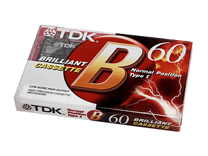 TDK B-60 Normal Position Type I Brilliant Cassette