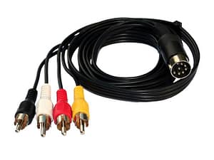 C64 Y/C-kabel (Luma/Chroma) med 2×RCA lyd – 1,5 m